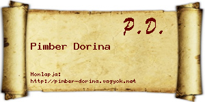 Pimber Dorina névjegykártya